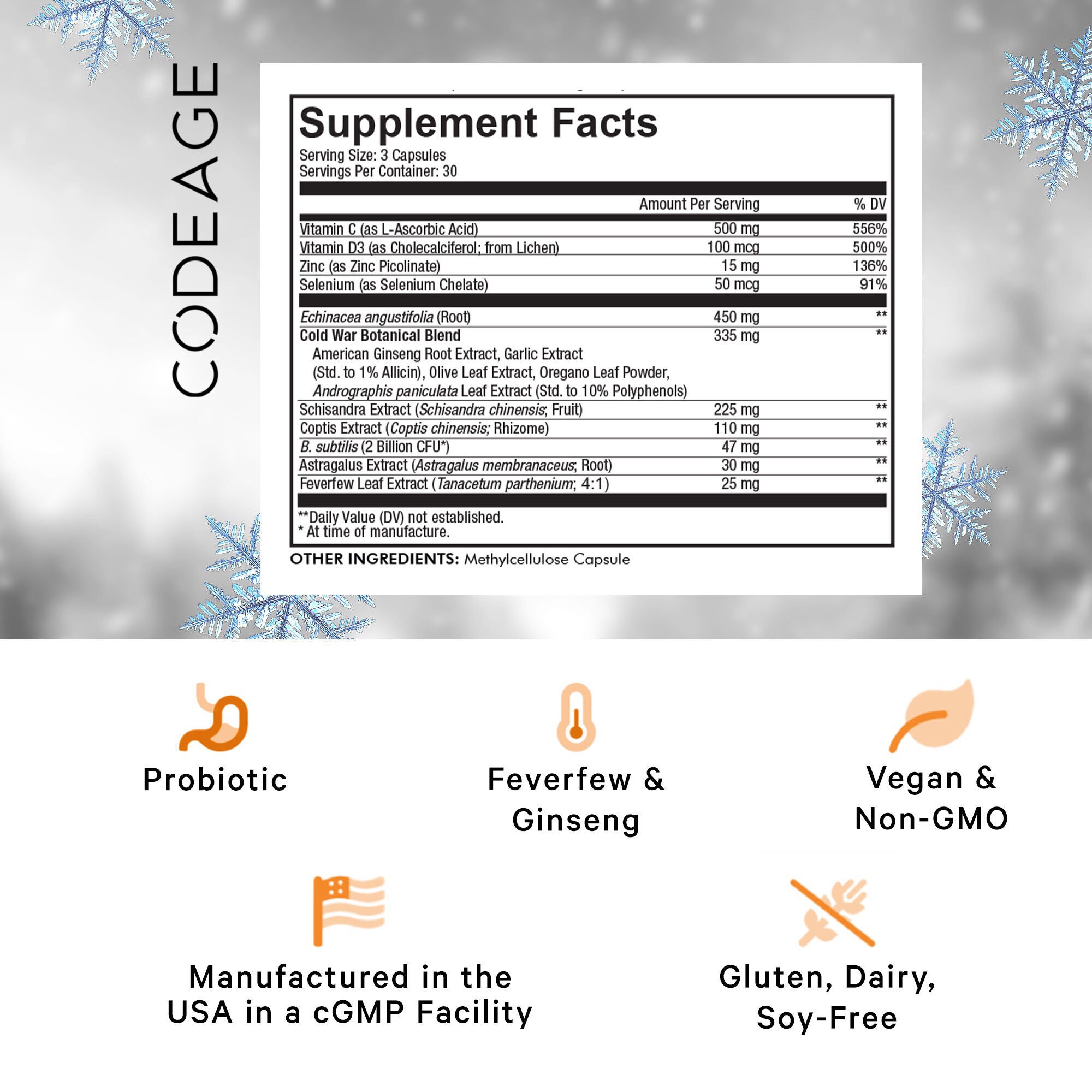 Clearhead Daily Multivitamins  - 90 Capsules (30 Servings)